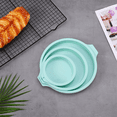 thumbnail image 3 of 4Pcs Silicone Cake Pan Round Cake Layer Set Silicone Bakeware Mold for Baking Tool Rainbow Cake and Mousse, Pink, 6Inch, 3 of 8
