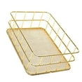 thumbnail image 1 of S L Size Storage Basket Golden Iron Storage Basket Multifunctional Wire Mesh Desktop Storage Organizer for Home Wicker Supplies Glod L, 1 of 1