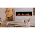 thumbnail image 3 of Litedeer Homes Latitude 75" Smart Electric Fireplace with App, Crackling Fire Sounds, Reflective Amber Glass, Black - ZEF75VA, 3 of 5