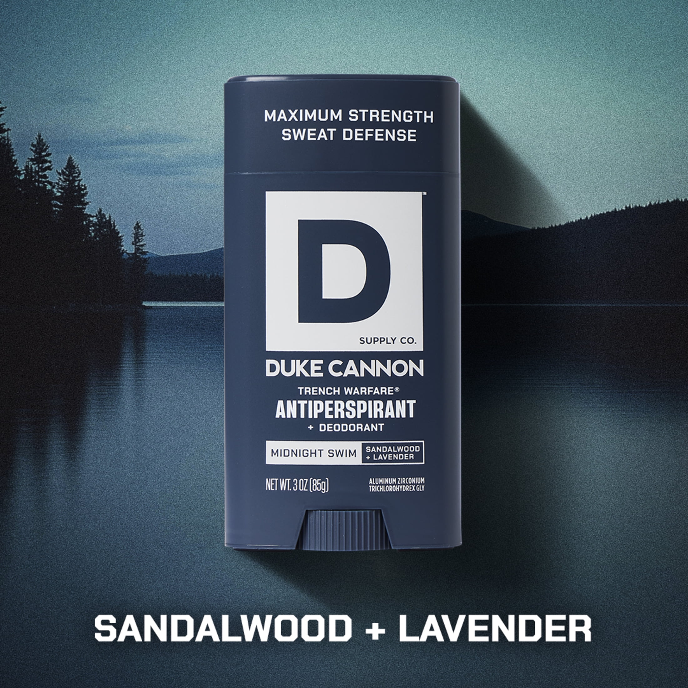Duke Cannon Trench Warfare® Antiperspirant Deodorant Stick, Midnight Swim, 3 oz
