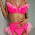 thumbnail image 5 of Gibobby Conjunto de lencería de encaje Conjunto de Lencería Erótica Ropa Interior Sexy para Mujer, Camisón de Una Pieza con Tanga, Ropa de Dormir para Mujer(Rosa caliente, M), 5 of 5