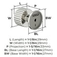 thumbnail image 5 of Amerock Ballard 1-1/8 inch (29mm) Diameter Polished Nickel Cabinet Knob, 5 of 6