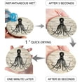 thumbnail image 2 of FMSHPON Octopus Rustic Old Wood Board Set of 4 Round Coaster for Drinks, Absorbent Ceramic Stone Coasters Cup Mat with Cork Base for Home Kitchen Room Coffee Table Bar Decor, 2 of 6