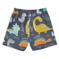 thumbnail image 7 of FORMRS Boys Swim Trunks Quick Dry Mesh Liner Boardshorts Sizes XS-XL, Blue Cartoon Dinosaur, 7 of 7