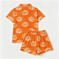 thumbnail image 6 of DHFJKG Satin Pajamas For Women Set Halloween Sleepwear Short Sleeve Button Down 2 Piece Loungewear Set, 6 of 6