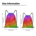 thumbnail image 2 of Daiia Colorful Glitter Pattern Drawstring Backpack, Gym Bag, Lightweight Backpack, Water-Resistant Bag Travel Sports Backpack, Fitness Bag, Yoga Bag-Small, 2 of 6