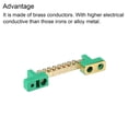 thumbnail image 4 of Terminal Ground Bar Screw Block Barrier Brass 10 Positions Green, 4 of 5