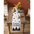 thumbnail image 5 of Pink Black Christmas Tree Table Runner 70 Inches, Xmas Snowflake Bed Runner Dresser Scarves Tabletop for Indoor Outdoor Parties/Ceremony/Banquet, 13" x 70", 5 of 8