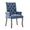 blue, variant on Lovableguy Mid Century Chenille Dining Chairs,Upholstered Tufted Kitchen Side Chairs with Armrests and Solid Wood Frame & Legs,for Dining, Kitchen & Living Room,Gray