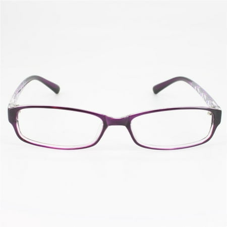 Ebe Unisex Violet Rectangle Full Rim Regular Hinge Reading Glasses ckb8039