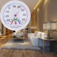 thumbnail image 4 of Outdoor Indoor Thermometer Temperature Meter Humidity Hygrometer Clock Shape White, 4 of 5