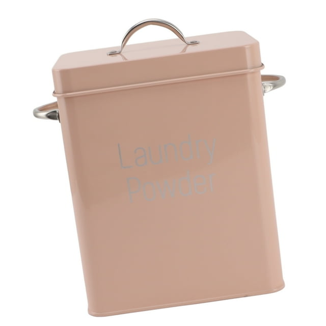 Distributeur de Poudre à Lessive en Métal avec Pelle, Poignées Latérales Doubles Grande Capacité en Acier Inoxydable pour Poudre à Laver Riz Nourriture pour Animaux