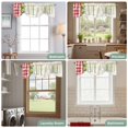 thumbnail image 6 of Tie Up Valances for Windows, Green Leaves Adjustable Valance Curtains Window Treatment for Living Room, Flowers Red Check Country Retro Pastoral Rod Pocket Kitchen Curtains & Drapes 42x18 Inch, 6 of 9