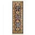 thumbnail image 3 of Unique Loom Diplomat District Rug Blue/Beige 2' 2" x 6' 1" Runner Border Farmhouse Perfect For Bathroom Hallway Mud Room Laundry Room, 3 of 8