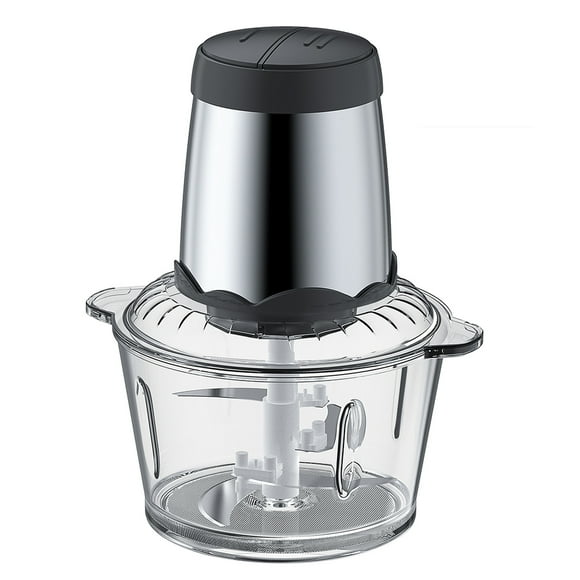 Picadora de carne eléctrica 2L Gran capacidad doméstica Vidrio engrosado 2 engranajes 300W Licuadora Tomshoo Agitador eléctrico