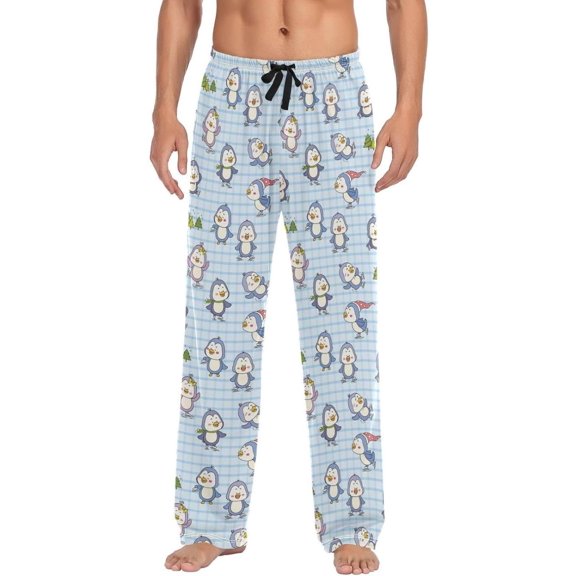 GZHJMY Penguin Pajama Pants for Men, Lounge Pants Lightweight Men Pajama Bottoms with Drawstring Pockets, Christmas New Year Birthday Gifts, XX-Large