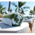 thumbnail image 5 of White Classic Luxury Cabana Stripe Cotton Beach Towels, Green, 35 x 70, 2 Pack, 5 of 6