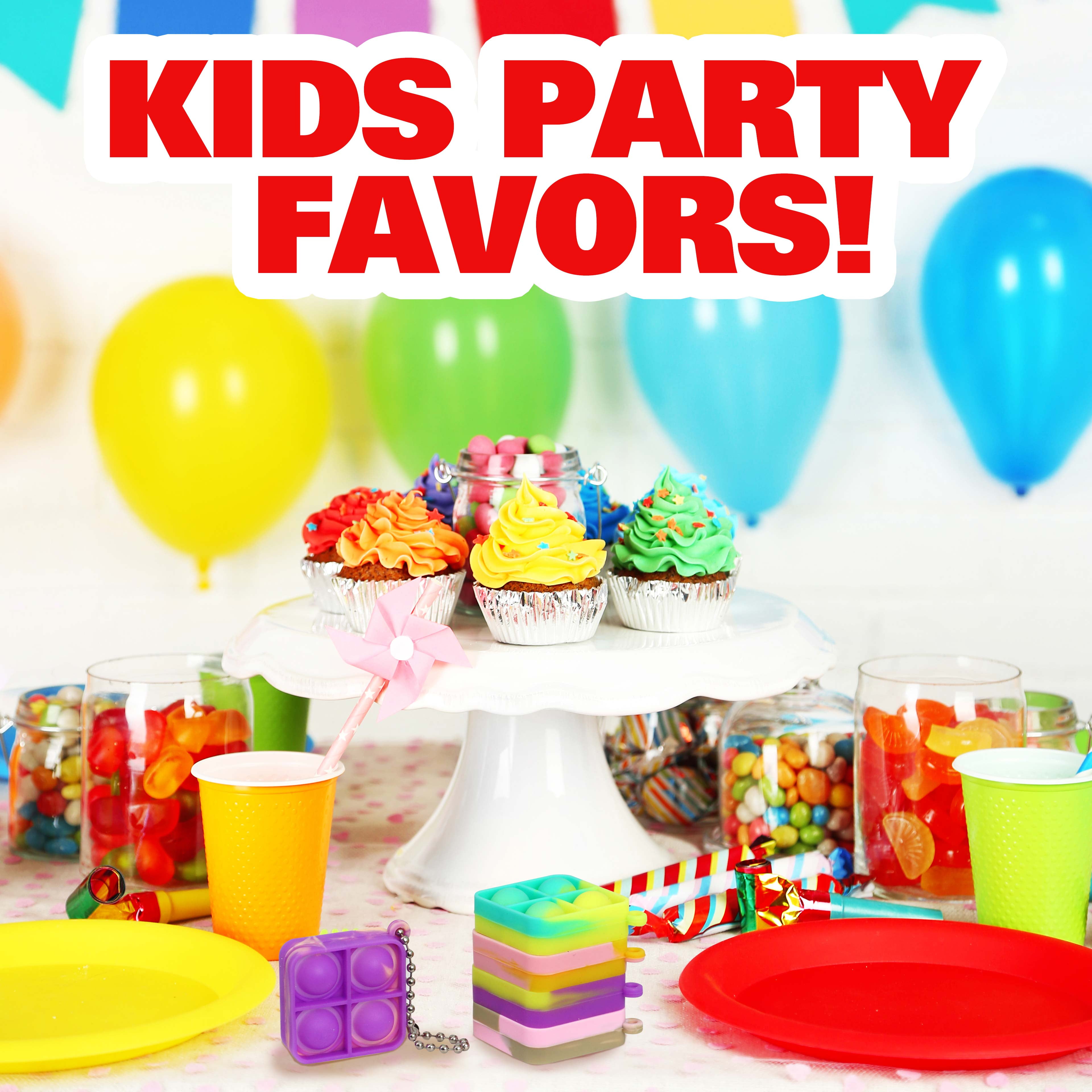 60 Pack Square Mini Pop Its Fidget Toys Kids Party Favors, Pop It Keychain For Kids, Fidget Toys Party Favors For Kids 3-12, Goodie Bag Stuffers, Fidgets for Classroom Prizes, Sensory Fidget Toys