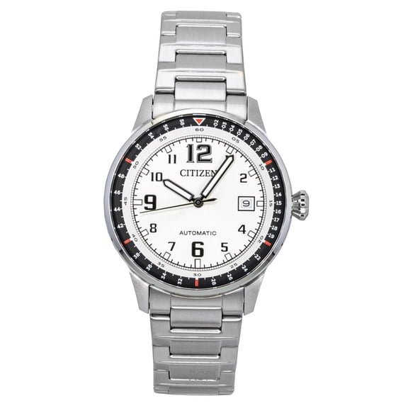 Citizen Stainless Steel White Dial Automatic NJ0190-51A 100M Men's Watch
