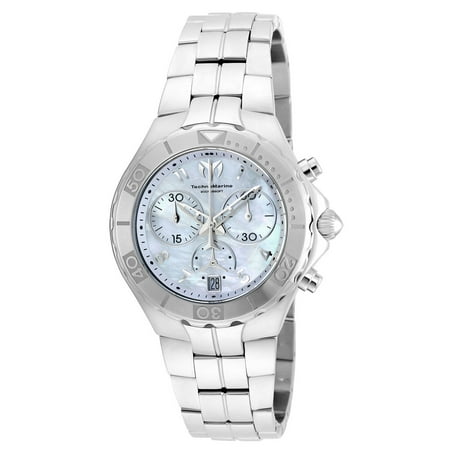 Technomarine TM-715014 Men's Sea White MOP Dial Stainless Steel Bracelet Chronograph Dive Watch