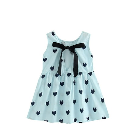 

DNDKILG Baby Toddler Girl Floral Sundress Sleeveless Dress Summer Dresses Black 1T-6T 130