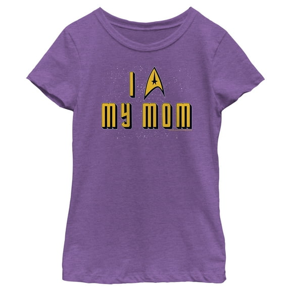 Girl's Star Trek: The Original Series Love My Trek Mom Graphic Tee Purple Berry X Small