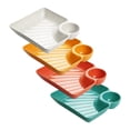 thumbnail image 2 of Juego de 4 Piezas Que Incluye Platos Y Platillos para Dumplings, Platos para Sushi Japonés, Bandejas para Servir Y Platos para Salsas, Aperitivos Y Fr, 2 of 8