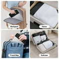 thumbnail image 3 of Compression Packing Cubes, 7 Set Travel Organizer Bags for Luggage with Shoe Bag, Expandable Storage for Suitcases Travel, Black, 3 of 7