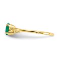 thumbnail image 3 of 10k Yellow Gold Emerald Birthstone Ring May Gemstone, 3 of 9
