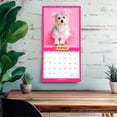 thumbnail image 5 of Puppies in Pink | 2026 12x24" (Hanging) Square Wall Calendar | Plastic-Free, 5 of 9