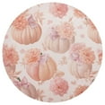 thumbnail image 2 of Round Placemats Plate Mats 15 Inch Non-Slip Heat Resistant Washable PVC Set Table Decoration for Kitchen Dining Pastel Pink Pumpkins, 2 of 5