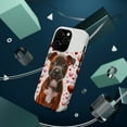 thumbnail image 3 of DistinctInk MagSafe Tough Case for Apple iPhone 14 Pro Max (6.7" Screen) - Valentine's Day Staffordshire Bull Terrier Puppy - Lightweight Grip, 3 of 6