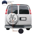 thumbnail image 4 of KAKALAD Just Married 02 Spare Tire Cover Universal Vehicle Accessories Buckle Car Tools 14”in, 4 of 6