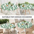 thumbnail image 7 of Cactus Succulent Pattern Fitted Round Tablecloth Waterproof Oxford Fabric Tablecloth with Elastic Edge Wipe Clean Cover Fits 36"-44" Indoor Outdoor Use, 7 of 7