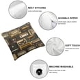 thumbnail image 4 of JRXY Music Throw Pillow Cover Vintage Audio Record Cassette Tapes Pillow Cases Home Decorative Cushion Cover for Bed Sofa Black Beige,2 Pcs White, 4 of 6