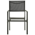thumbnail image 3 of vidaXL Patio Chair Outdoor Seating Patio Furniture Textilene and Steel Black, 3 of 7