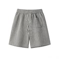 thumbnail image 5 of DODADAWANJ Mens Striped Shorts Big and Tall Wide Leg Baggy Short Comfort Elastic Waist Knee Length Shorts with Drawstring XXXXXL, 5 of 9