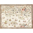 thumbnail image 2 of Vintage Maps 24x19 White Modern Wood Framed Museum Art Print Titled - Forts Zeelandia and Provintia and the City of Tainan, 2 of 4