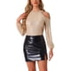 thumbnail image 1 of Tops de lentejuelas INSPIRE CHIC para mujeres, blusas de brillo con mangas largas y hombros al aire para fiestas, 1 of 6