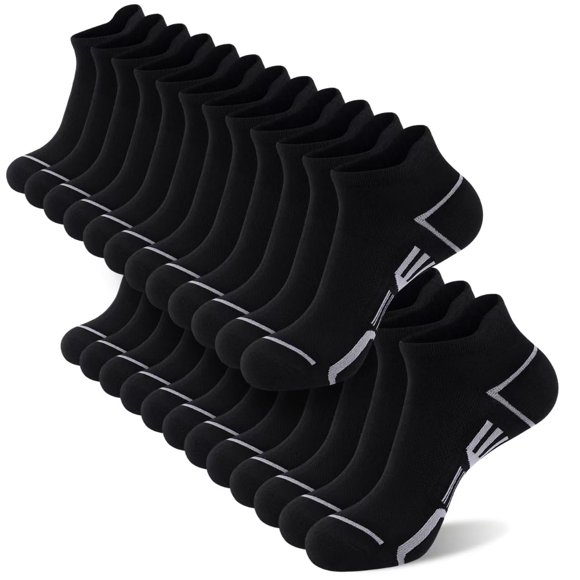 12 pares de calcetines deportivos tobilleros de corte bajo para hombre shnn