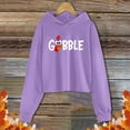 thumbnail image 2 of Otqutp Baby Crewneck Pullovers /Toddler Fashion Long Sleeved Round Neck Letter Printing Thanksgiving Hoodies Thanksgiving Party Fall Winter Clothes Set(Purple,6-7 Years), 2 of 4