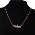 thumbnail image 2 of Diseño simple aleación mujer inglés Believe carta colgante collar cadena 16''- Oro Zulema Believe Letter Necklace, 2 of 4