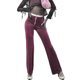 thumbnail image 2 of Pantalones largos de terciopelo para mujer Sunloudy, pantalones de corte de bota con cremallera de cintura alta para mujer de estilo informal de primavera y otoño Sunloudy moda, 2 of 6
