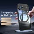 thumbnail image 2 of Case for Google Pixel 8A Case Ring Holder Kickstand Built-in Camera Lens Protector Anti-Scratch Shockproof Dustproof Protection Rugged Phone Case Cover for Google Pixel 8A, Black, 2 of 10