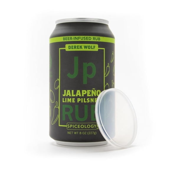 Spiceology Derek Wolf Jalapeno Lime Pilsner Seasoning Beer-Infused BBQ Rub, 8 oz