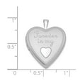 thumbnail image 4 of Sterling Silver Heart Locket Necklace for Women with Forever in My Engraving, Memorial Pendant with Heart Outline, Sentimental Keepsake Jewelry for Remembrance and Anniversary, 4 of 7
