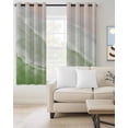 thumbnail image 2 of Sage Green Coastal Wave Blackout Curtains for Bedroom Living Room Darkening Curtains 54 Inch Long Summer Modern Ocean Beach Short Curtain for Small Window Treatment Insulated Grommet Drapes 42"x54"x2, 2 of 9