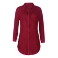 thumbnail image 6 of Clothing 2025 Super Soft Wrinkle Free Button Down Shirts for Women Formal Work Dress Blouses Tops Womens Button Down Shirts Boyfriend Long Sleeve Oversized Blouses Tops, 6 of 9