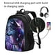 thumbnail image 2 of Easygdp Feathered Wolf Mochila para Laptop de Viaje con Puerto USB, Mochila para Laptop con Puerto de Carga USB para Mujeres y Hombres, 2 of 7