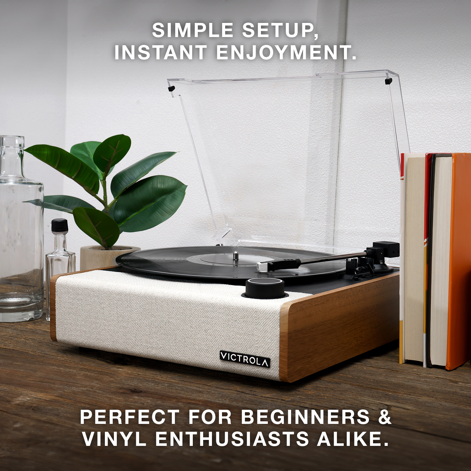 Victrola Eastwood II Bluetooth Record Player with 3 speed Turntable